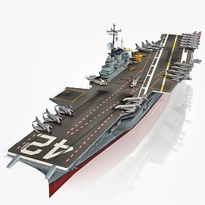 USS Franklin D Roosevelt CV-42 3D