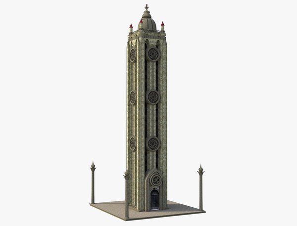 3D Fantasy Long Ancient Tower
