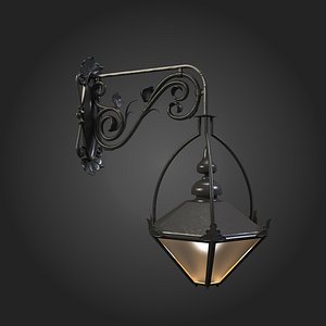 3d model street light old