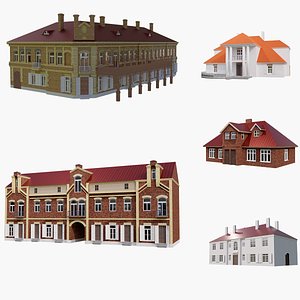Set of buildings of the 19th-20th century 3D model