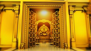 god lakshmi temple 3D