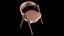 Modern leather dining chair model