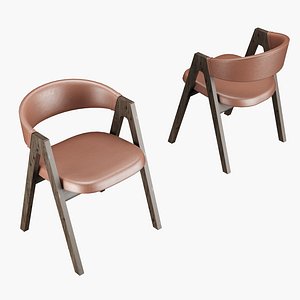 Modern leather dining chair model