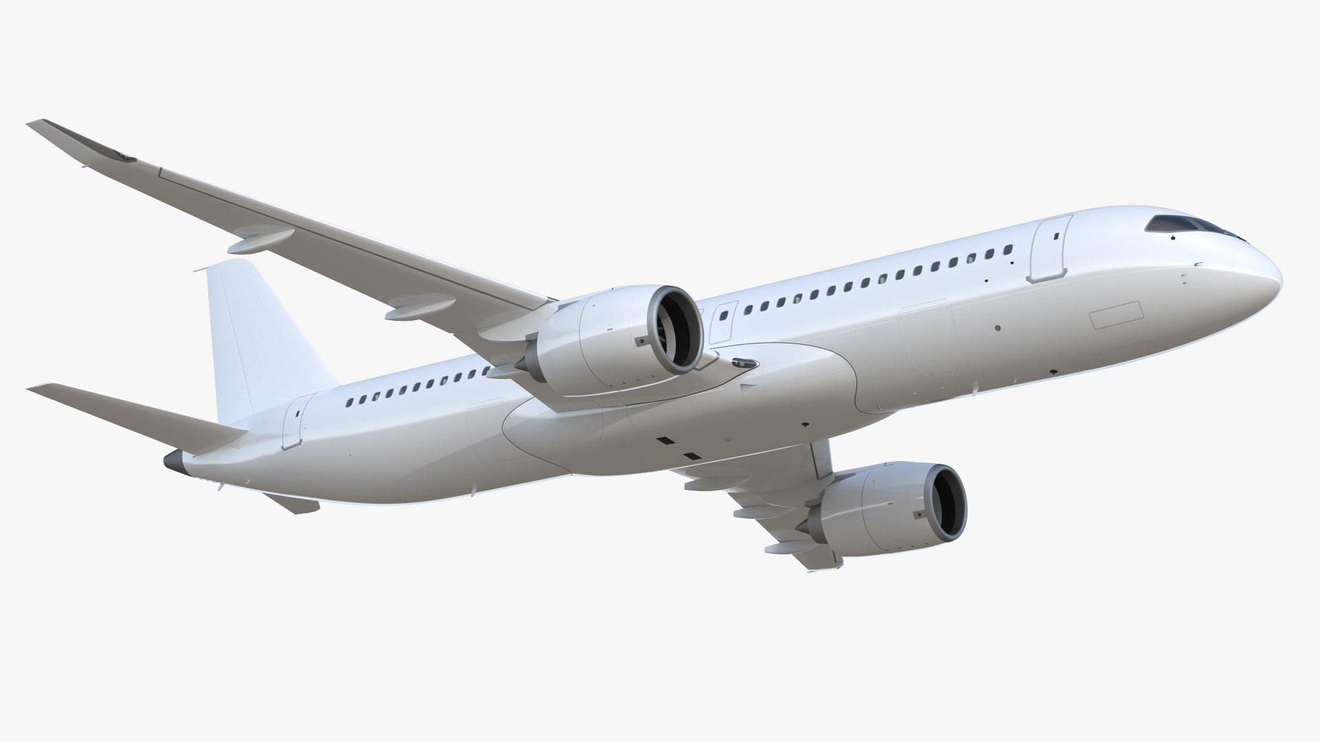 Narrow Body Airliner Flight 3D model preview