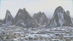 3D Landscapes 1 - Snowy Mountain 1c