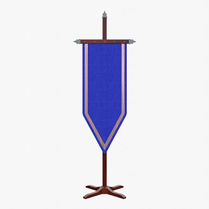 Banner with Stand Cone Blue