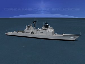 ticonderoga class cruiser 3d dxf