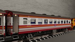 3rd class train 3D model