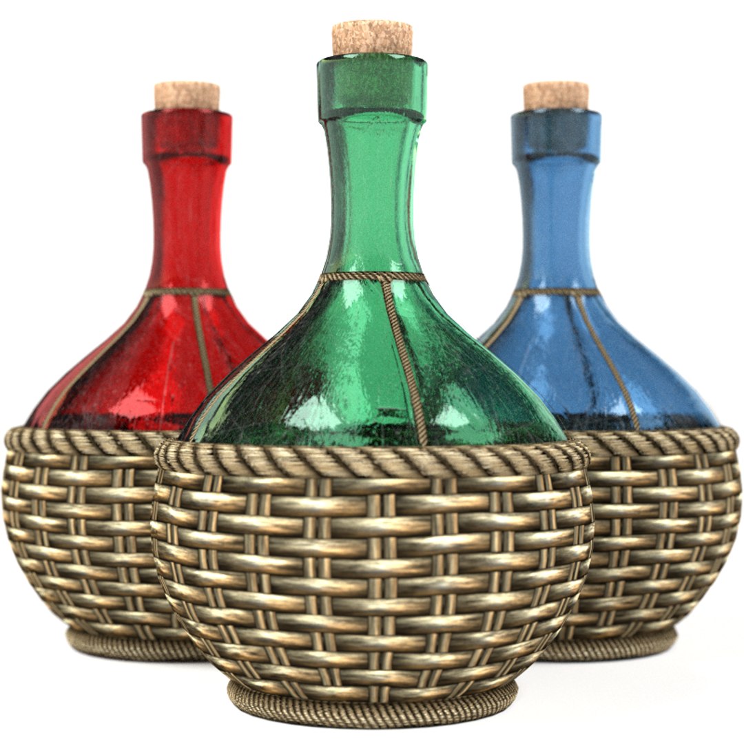 cycles bottle wine flask 3d 3ds