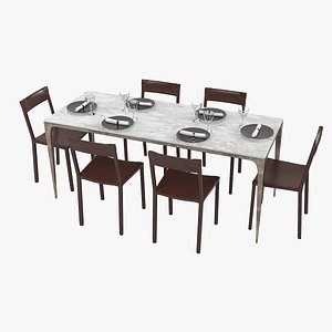 ochre whippet dining 3d x