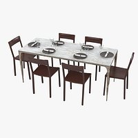 Ochre Whippet Dining Table & Chairs Set