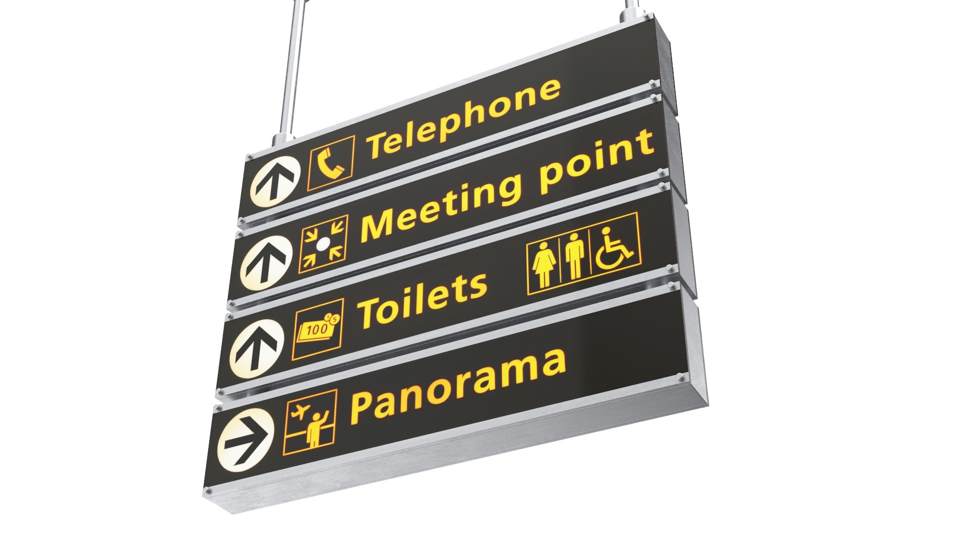 Real Airport Signs Model - TurboSquid 1538408