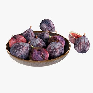 Table decor bowl of figs 3D