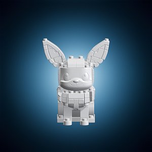 Eevee LEGO Figure 3D Print Model 3D model
