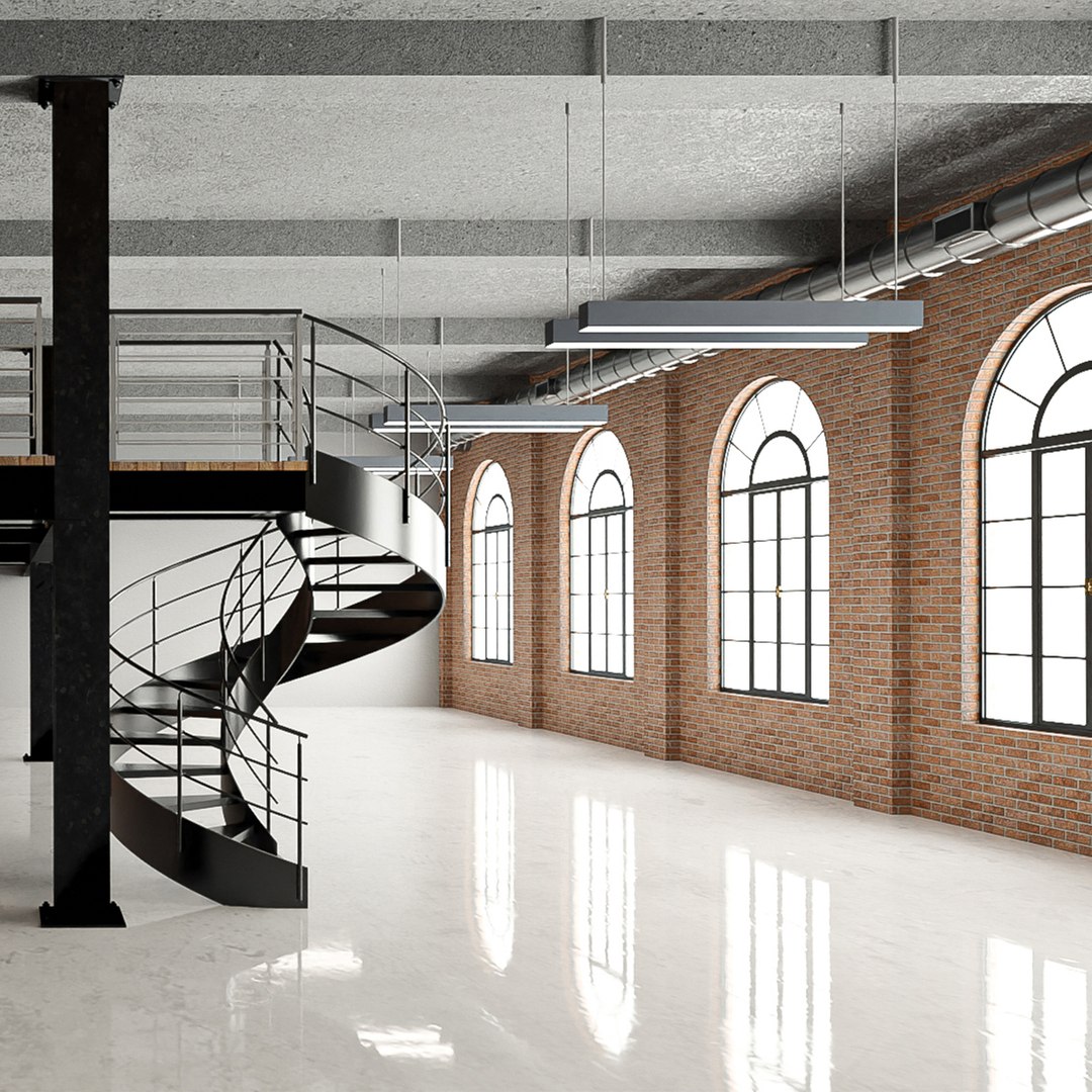 Photo inspiration: Fresh Look at 3D Model Industrial Loft And Office Space 18