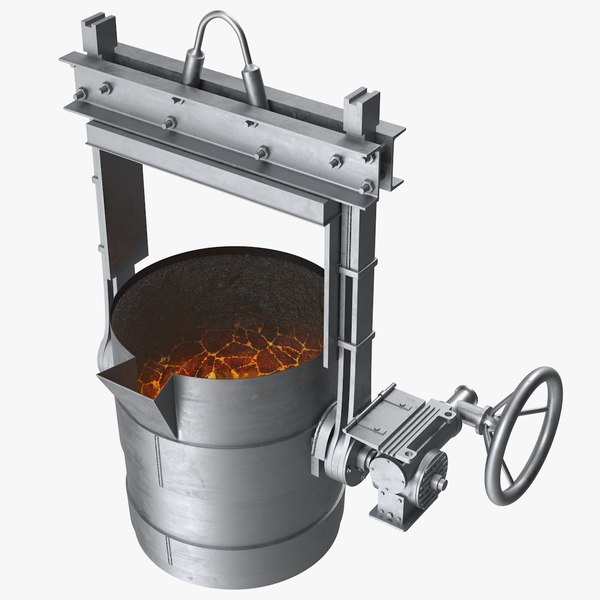 3D ladle filled molten metal model