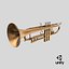 Trumpet Musical Instrument Low-poly PBR 3D model
