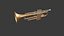 Trumpet Musical Instrument Low-poly PBR 3D model
