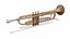 Trumpet Musical Instrument Low-poly PBR 3D model