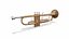 Trumpet Musical Instrument Low-poly PBR 3D model