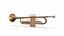 Trumpet Musical Instrument Low-poly PBR 3D model