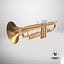 Trumpet Musical Instrument Low-poly PBR 3D model