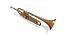 Trumpet Musical Instrument Low-poly PBR 3D model