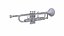 Trumpet Musical Instrument Low-poly PBR 3D model