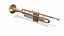 Trumpet Musical Instrument Low-poly PBR 3D model