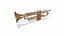 Trumpet Musical Instrument Low-poly PBR 3D model