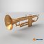 Trumpet Musical Instrument Low-poly PBR 3D model
