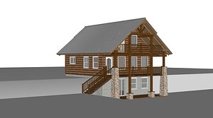 Log House-08 model