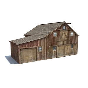 Low Poly Wild West Barn