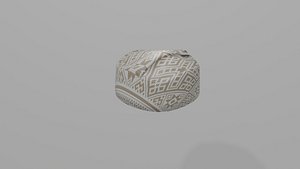 Omani Kumma Traditional Oman Hat 3D Model