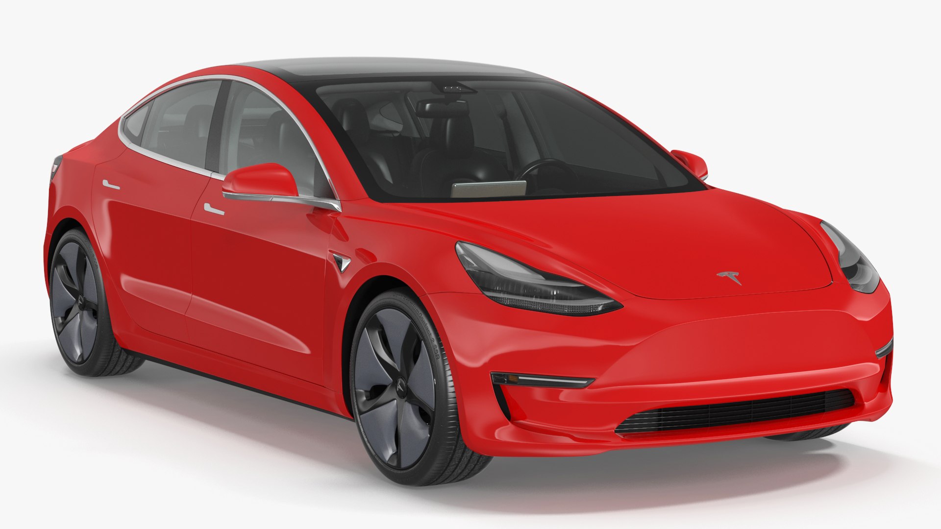 Tesla with Aero Wheel Cower Accessories 3D model preview