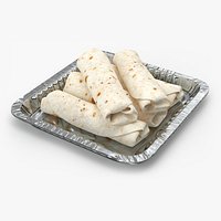 Burrito on Disposable Aluminum Tray