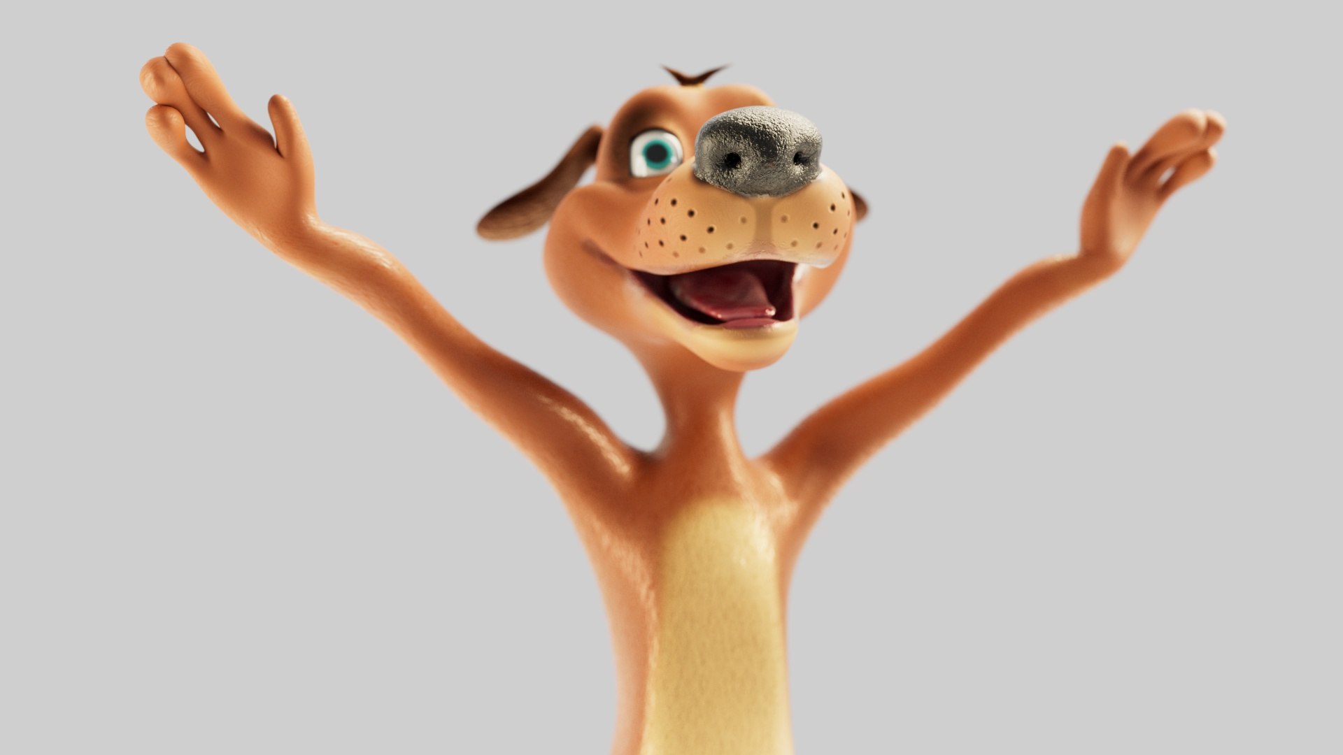 Friendly Dog Rigged Animated 3D Model - TurboSquid 2357302