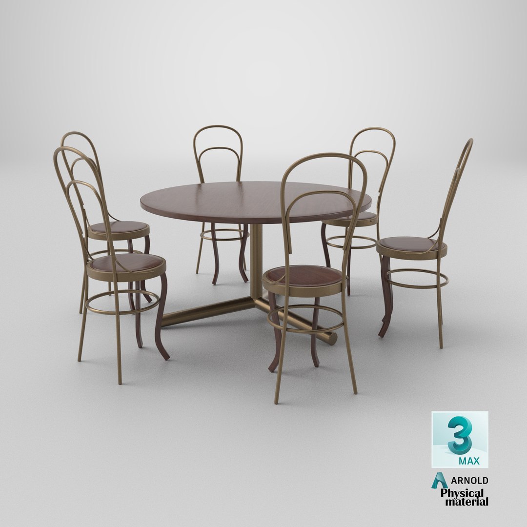 Luxury Dark Wood and Brass Cafe Dining Set 6 Seater 3d Model model https://p.turbosquid.com/ts-thumb/G7/13AcVD/N9/stemcell_max_physical_render/png/1790623930/1920x1080/fit_q87/7b316a6cab891a6d7f58690bf7d5a3784e369c9a/stemcell_max_physical_render.jpg
