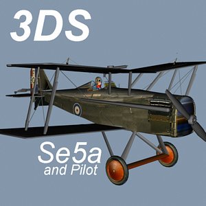 SE5a Royal Aircraft Factory Scout Experimental 5a in 3DS Format