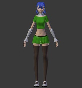 female anime 3d model