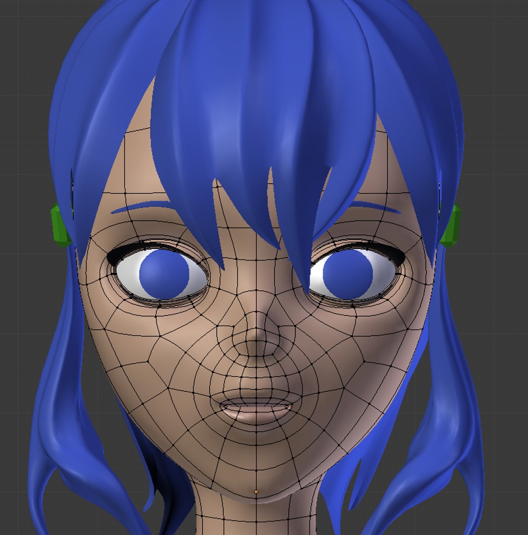 female anime 3d model