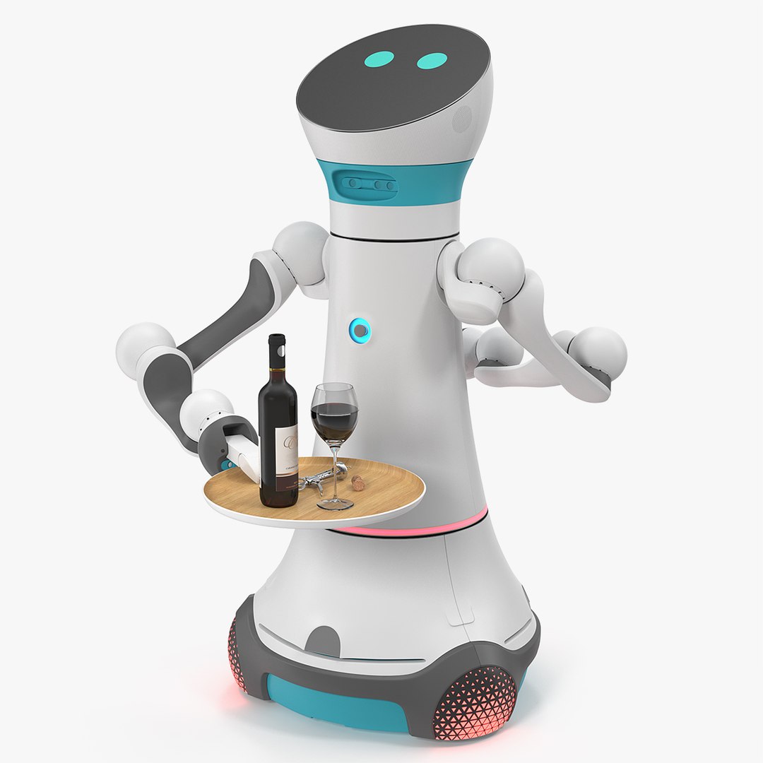 Modular Service Robot Bartender 3D model preview