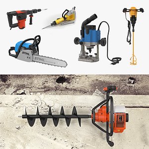 Industrial Power Tools 3D Models Collection