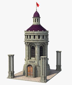 Fantasy Tower Guard v6 3D model