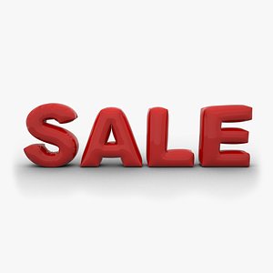 3D model sale text inflate