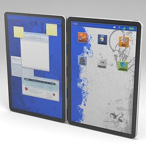 dual screen tablet 3d model