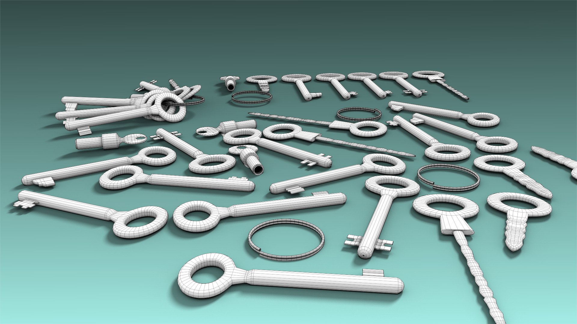 Low-poly Set Key 3D - TurboSquid 1635010