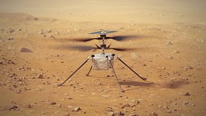 Ingenuity Helicopter takeoff animation