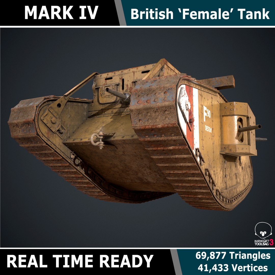 Ready Female Tank Mark 3d Model