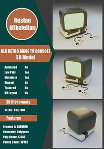 Old Retro Game TV Console